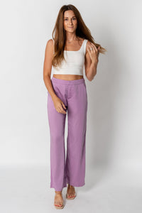 Mid rise wide leg pants lilac | Lush Fashion Lounge: women's boutique pants, boutique women's pants, affordable boutique pants, women's fashion pants