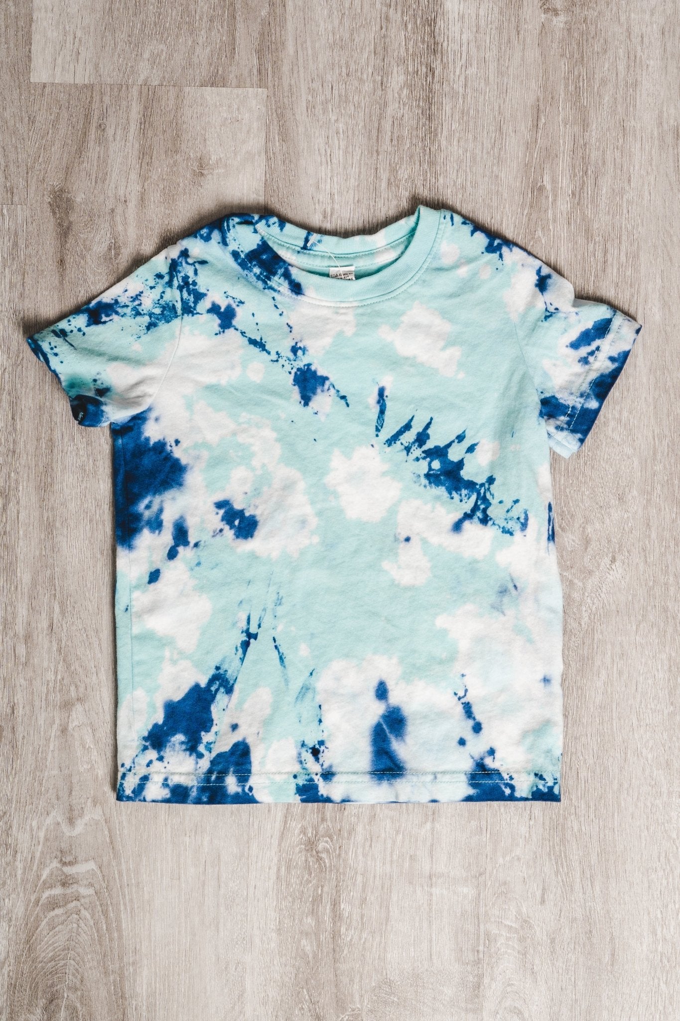 KIDS reverse and navy tie dye tee mint - Tie Dye tshirt - Tie Dye Clothing at Lush Fashion Lounge Trendy Boutique in Oklahoma City