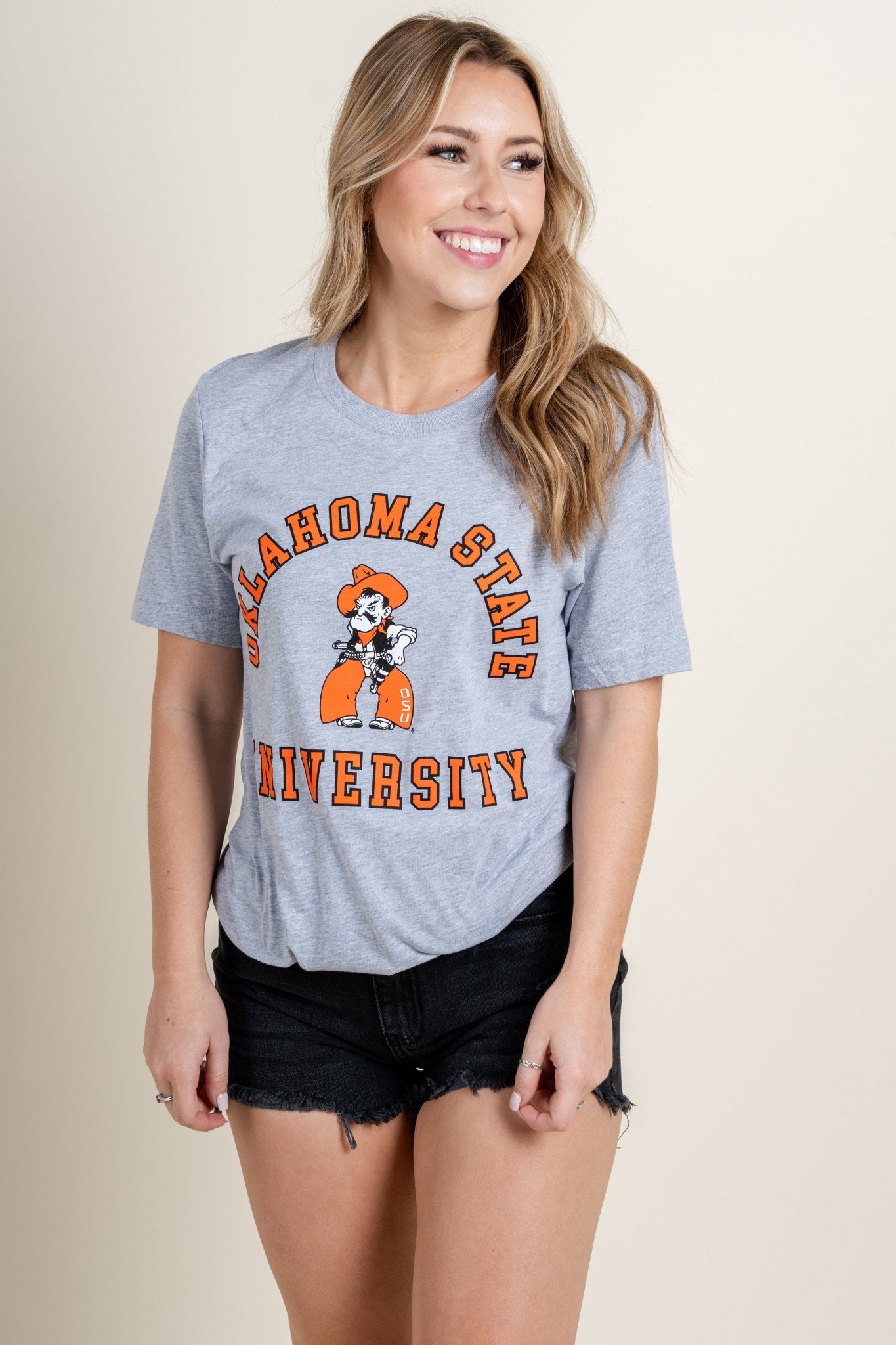 OSU OSU classic unisex t-shirt grey T-shirts | Lush Fashion Lounge Trendy Oklahoma State Cowboys Apparel & Cute Gameday T-Shirts