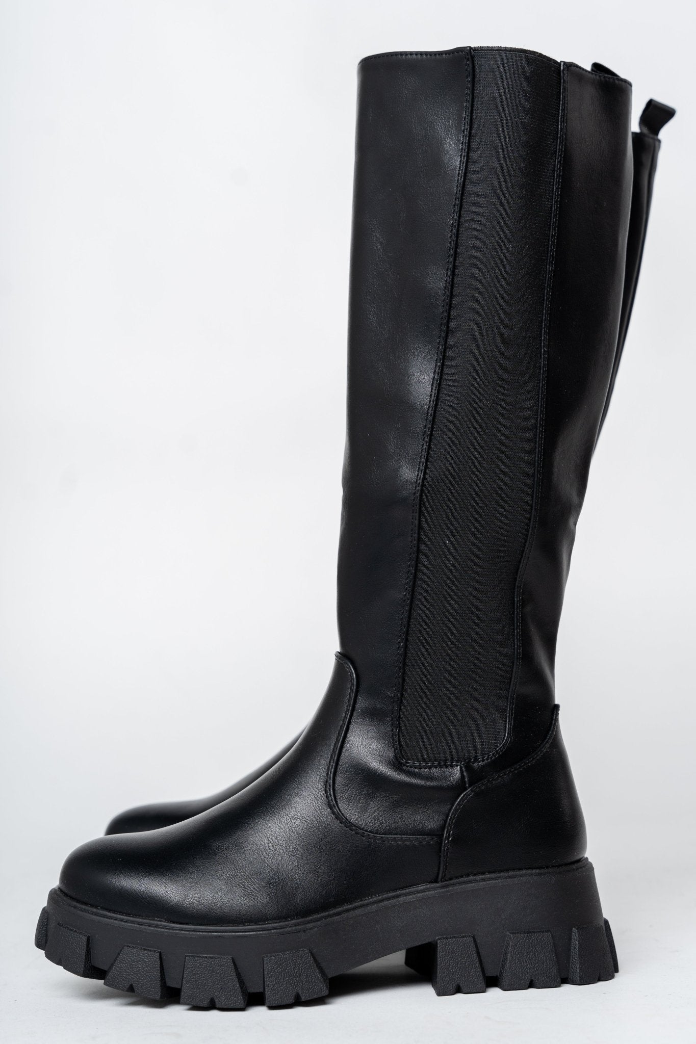 Lori lug platform boots black - Affordable shoes - Boutique Shoes at Lush Fashion Lounge Boutique in Oklahoma City
