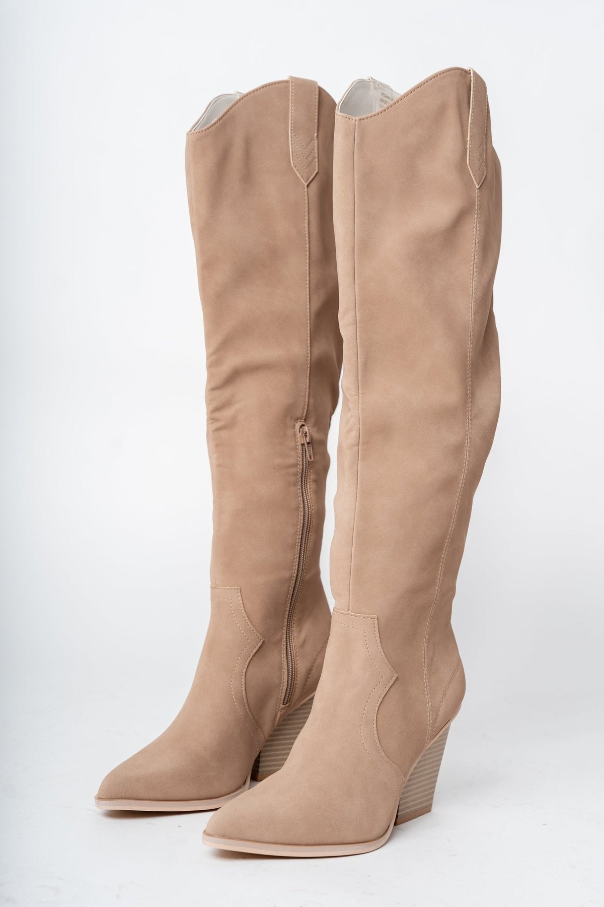 Saipan knee high boot cedar wood - Cute shoes - Trendy Shoes at Lush Fashion Lounge Boutique in Oklahoma City
