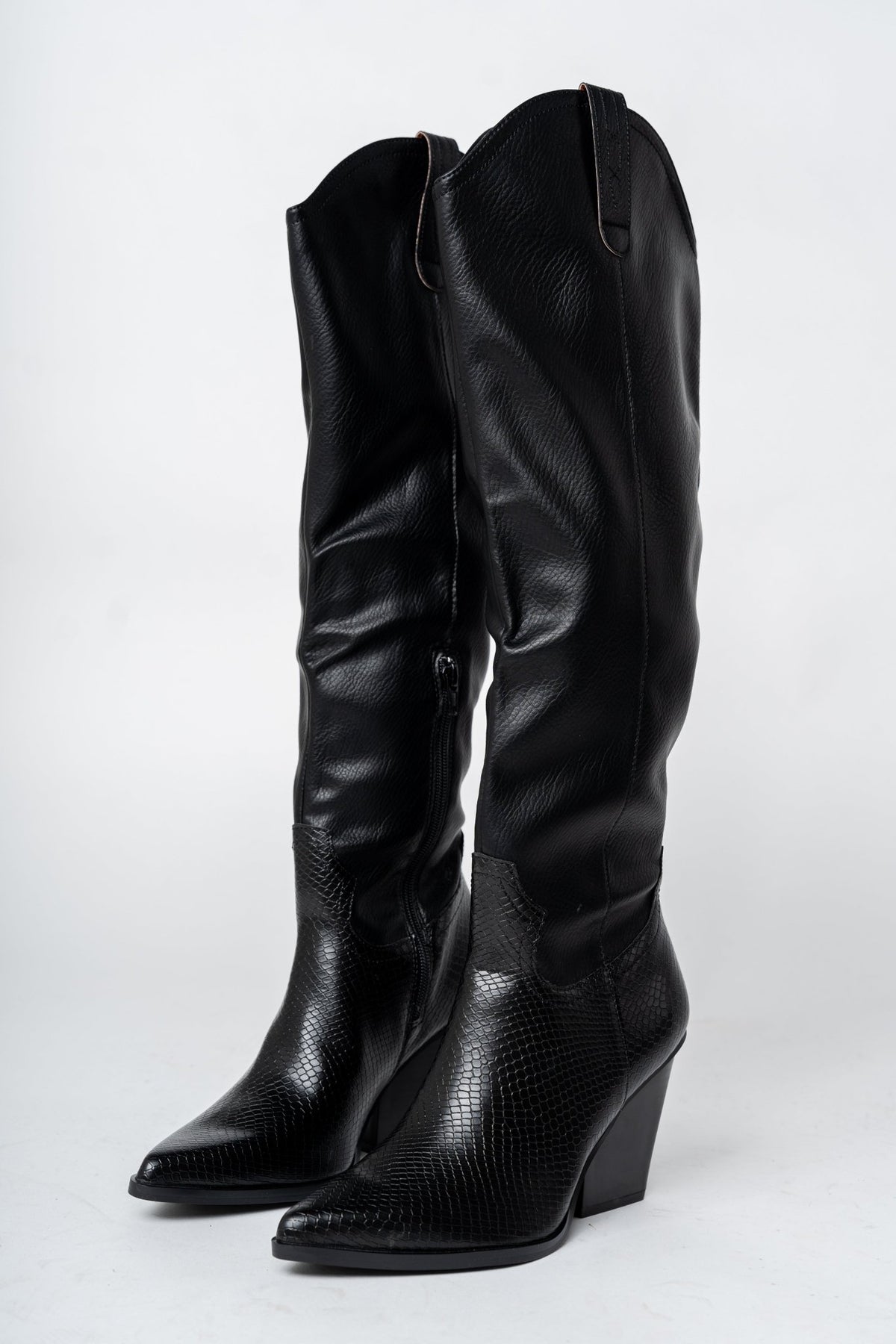 Barcelona western boot black - Cute shoes - Trendy Shoes at Lush Fashion Lounge Boutique in Oklahoma City