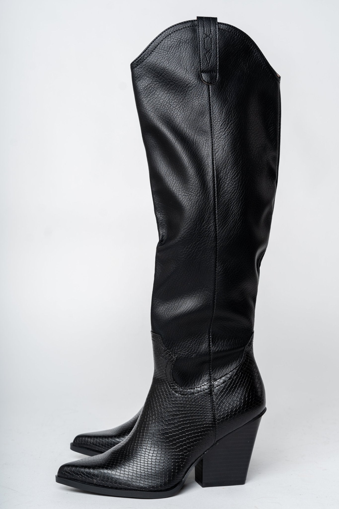 Barcelona western boot black - Affordable shoes - Boutique Shoes at Lush Fashion Lounge Boutique in Oklahoma City