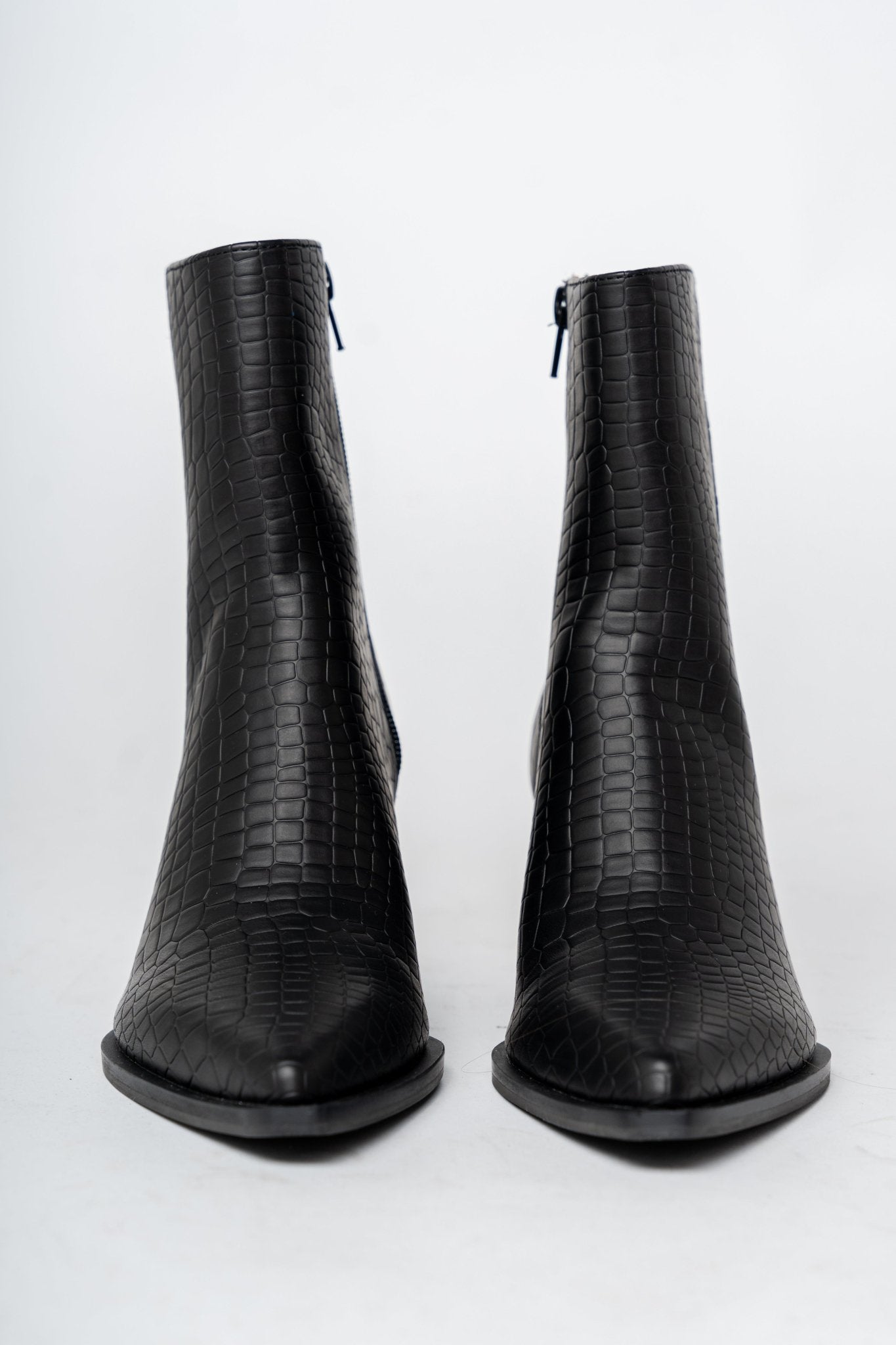 Miley alligator bootie black - Trendy shoes - Fashion Shoes at Lush Fashion Lounge Boutique in Oklahoma City