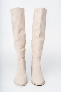 Shiloh knee high boot light grey - Trendy shoes - Fashion Shoes at Lush Fashion Lounge Boutique in Oklahoma City