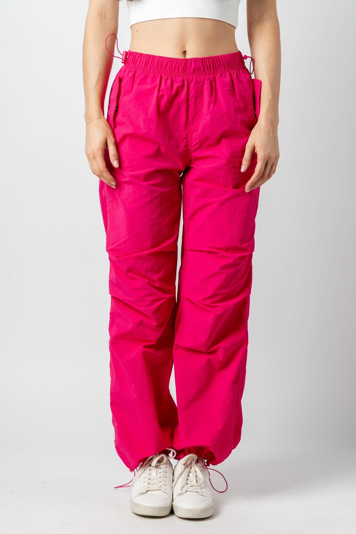 Ruched cargo pants magenta | Lush Fashion Lounge: women's boutique pants, boutique women's pants, affordable boutique pants, women's fashion pants