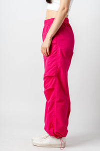 Ruched cargo pants magenta | Lush Fashion Lounge: women's boutique pants, boutique women's pants, affordable boutique pants, women's fashion pants