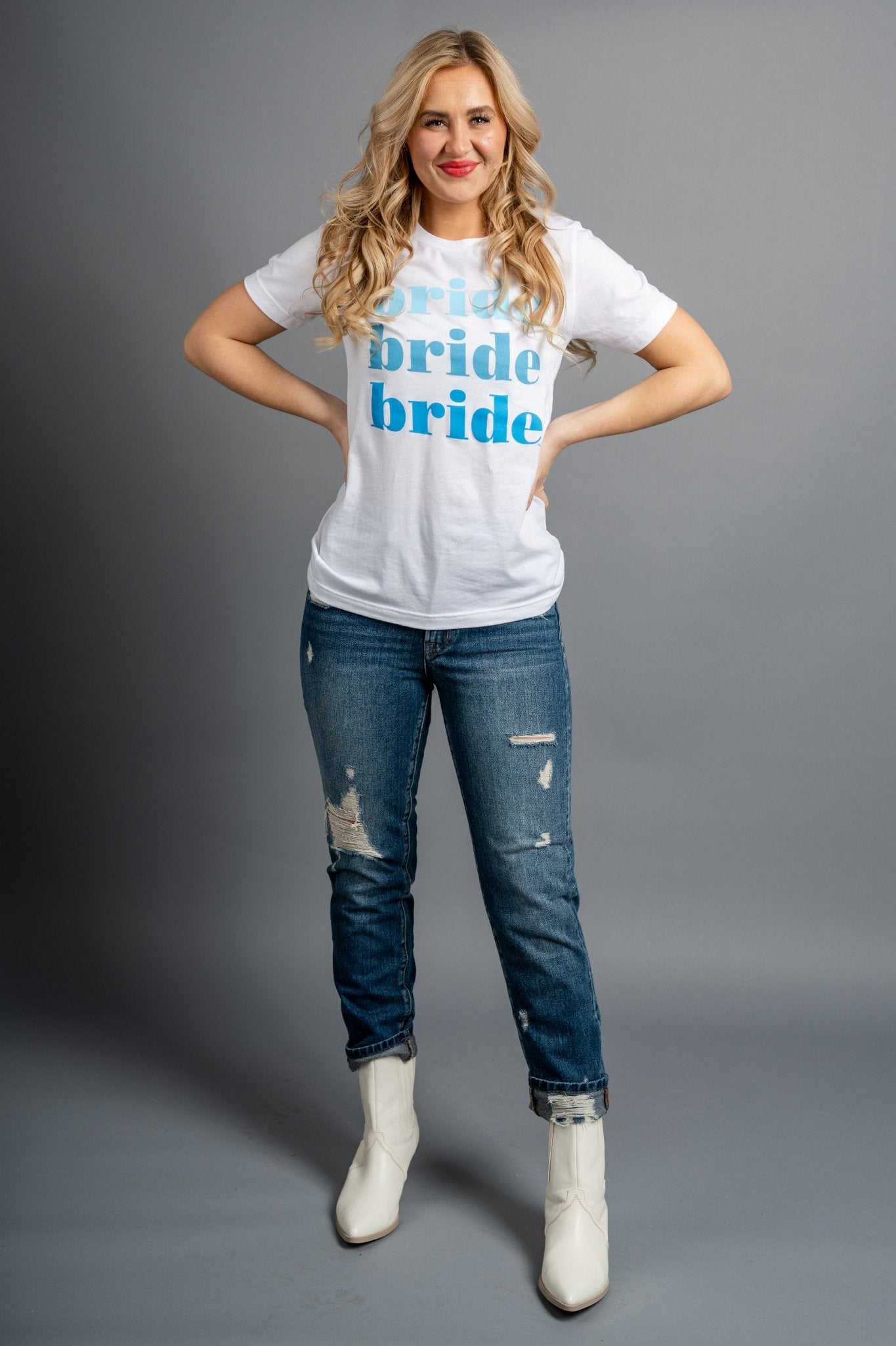 Bride repeater short sleeve t-shirt white - Trendy t-shirt - Cute Graphic Tee Fashion at Lush Fashion Lounge Boutique in Oklahoma