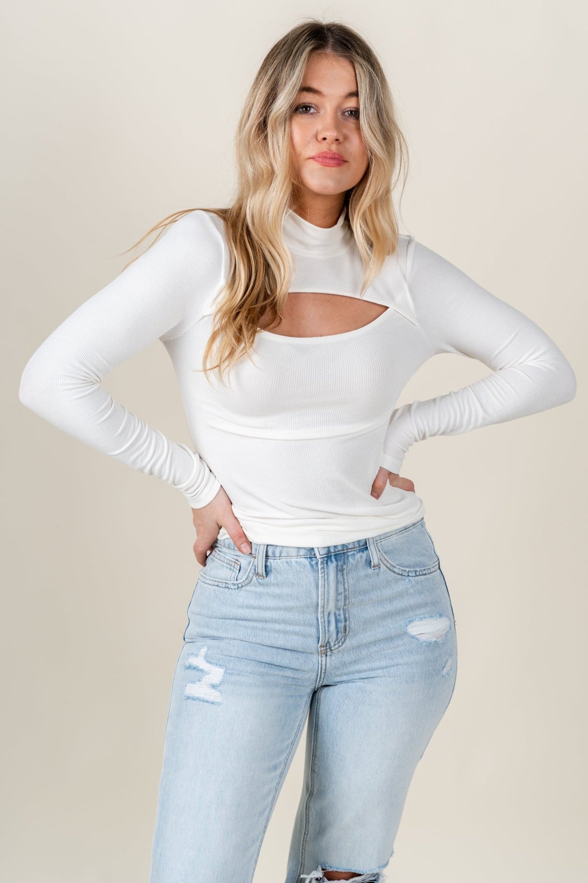 Z Supply Pandora ribbed top sandstone - Z Supply Top - Z Supply Tops, Dresses, Tanks, Tees, Cardigans, Joggers and Loungewear at Lush Fashion Lounge