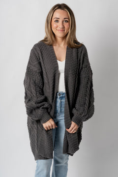 Knit sweater cardigan brown  Trendy Cardigans & Fashionable Kimonos - Lush  Fashion Lounge