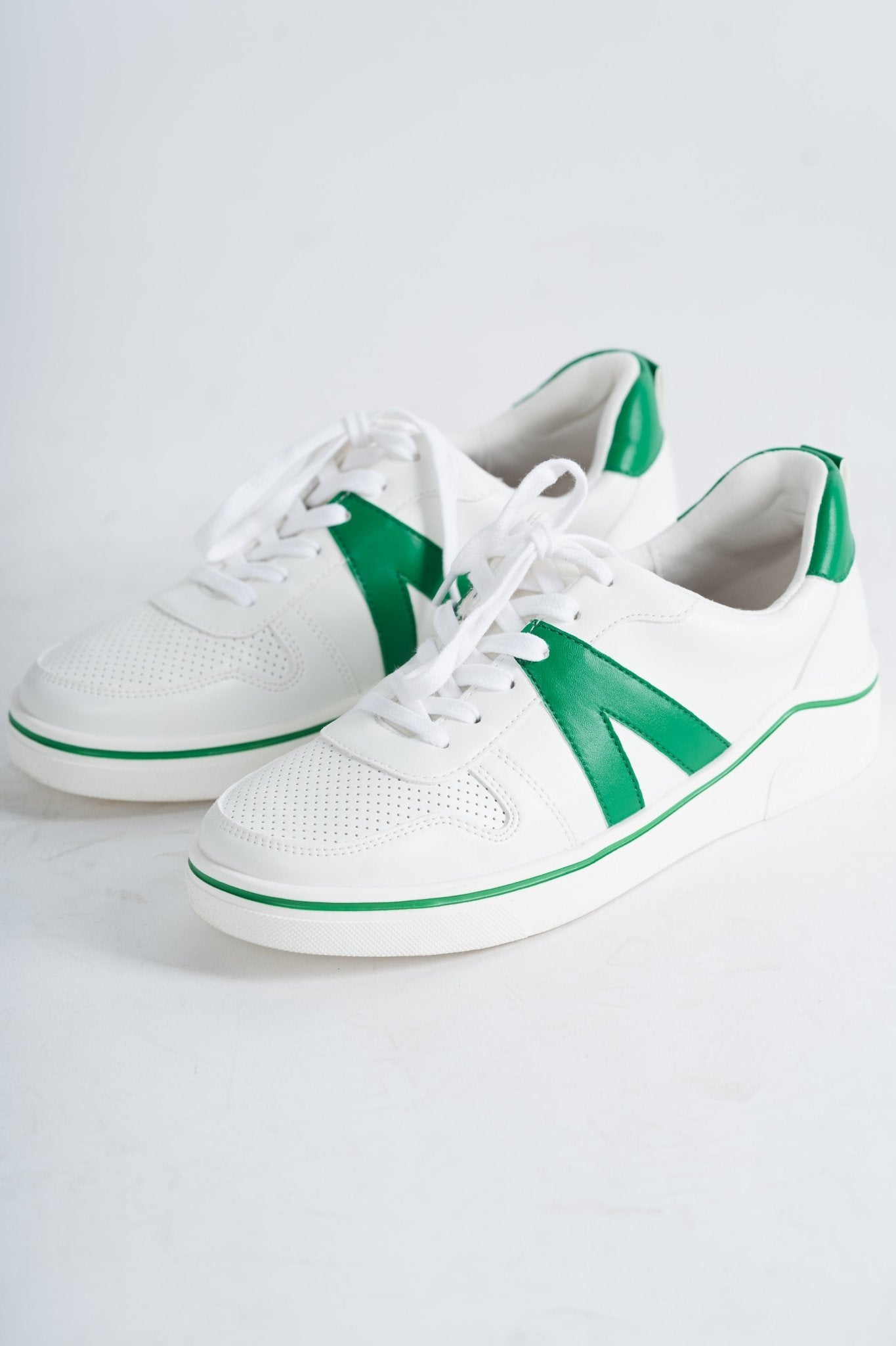 Alta color block sneaker white/green - Trendy T-Shirts for St. Patrick's Day at Lush Fashion Lounge Boutique in Oklahoma City