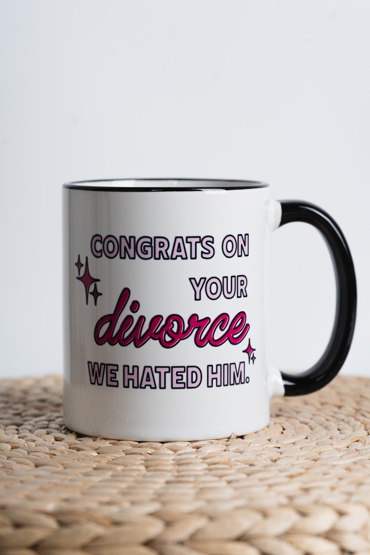 Mugsby congrats on your divorce coffee mug - Trendy Tumblers, Mugs and Cups at Lush Fashion Lounge Boutique in Oklahoma City