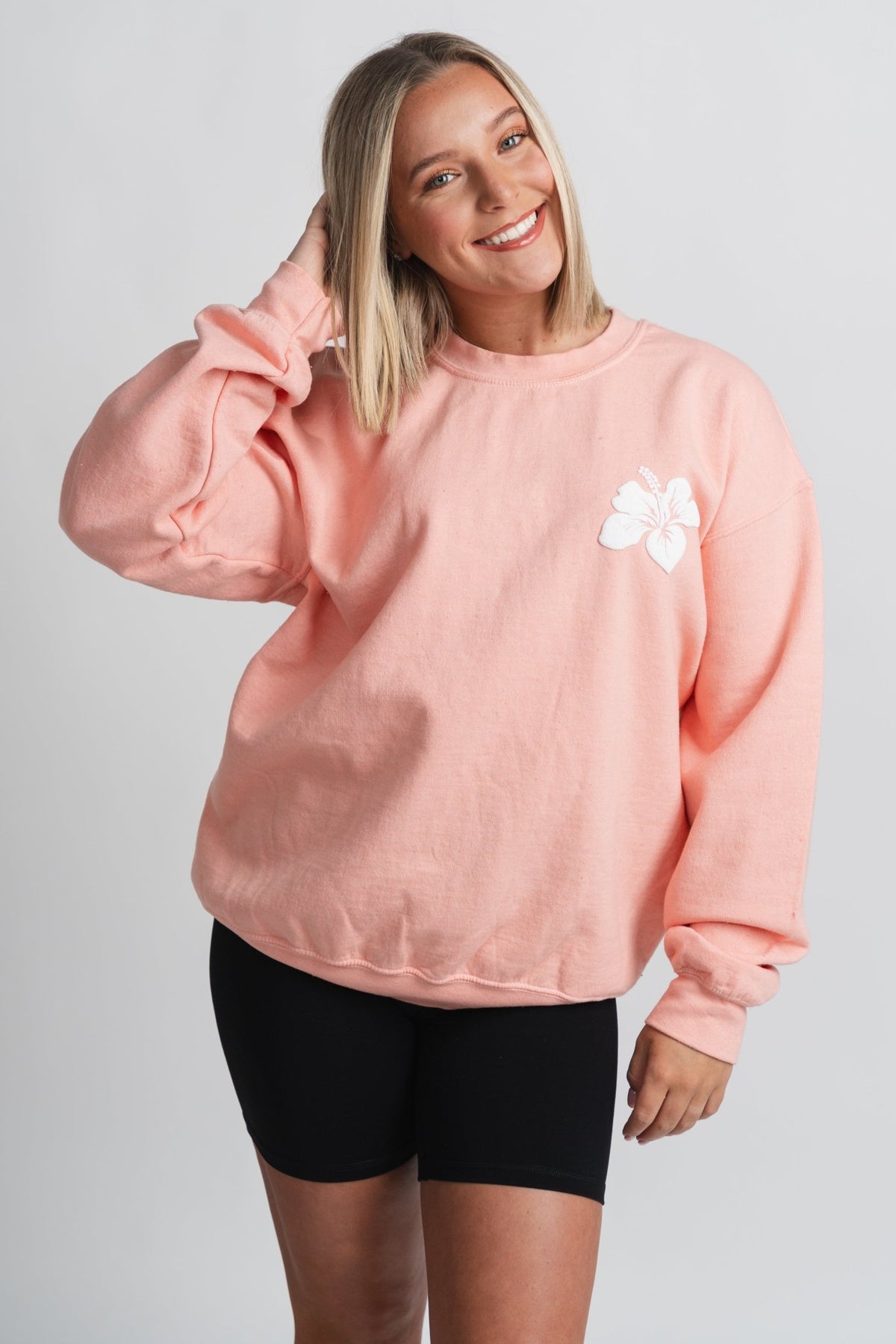 Something good sweatshirt desert flower - Trendy Sweatshirt - Cute Loungewear Collection at Lush Fashion Lounge Boutique in Oklahoma City