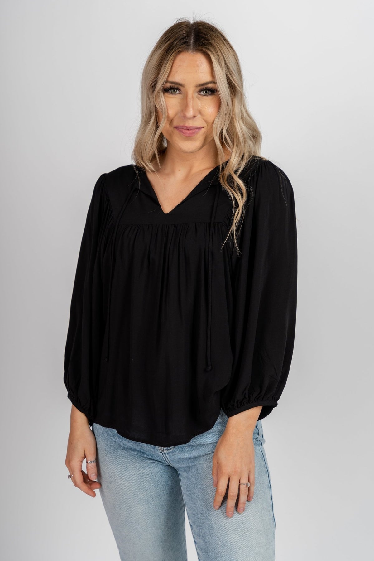 Z Supply Eden top black - Z Supply Top - Z Supply Tops, Dresses, Tanks, Tees, Cardigans, Joggers and Loungewear at Lush Fashion Lounge