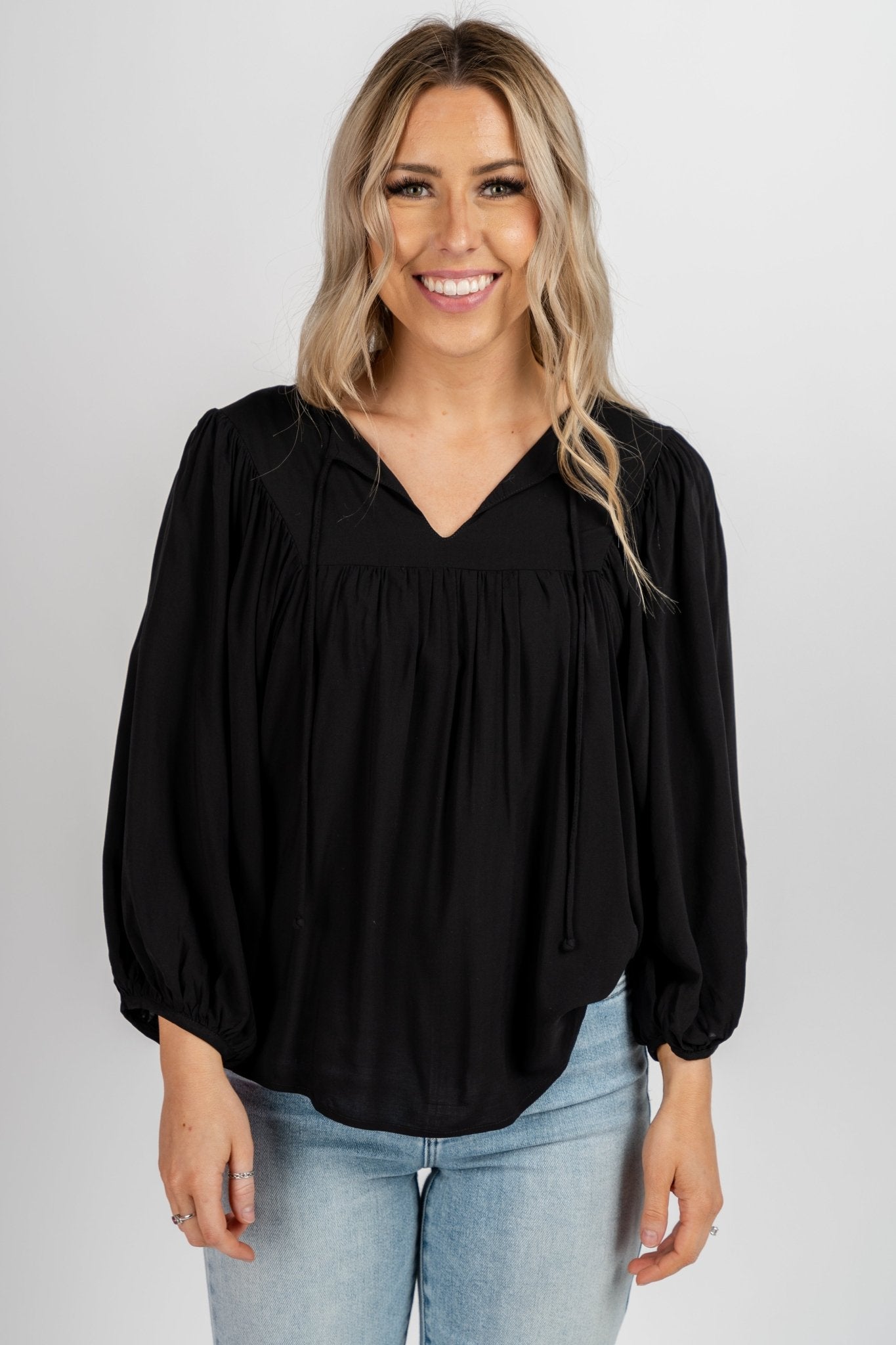 Z Supply Eden top black - Z Supply Top - Z Supply Apparel at Lush Fashion Lounge Trendy Boutique Oklahoma City