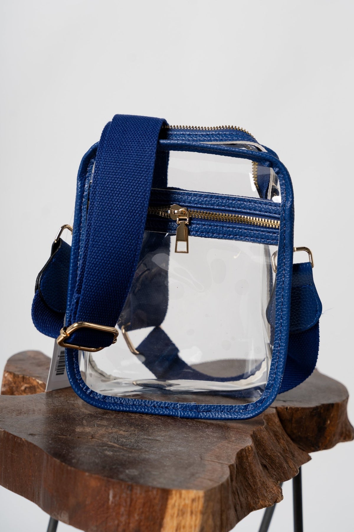 Clear crossbody stadium purse royal - Trendy Bags at Lush Fashion Lounge Boutique in Oklahoma City