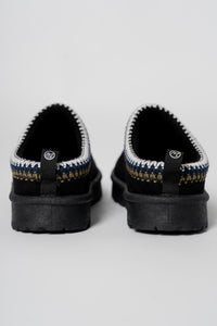 Zen stitched slippers black - Affordable shoes - Boutique Shoes at Lush Fashion Lounge Boutique in Oklahoma City
