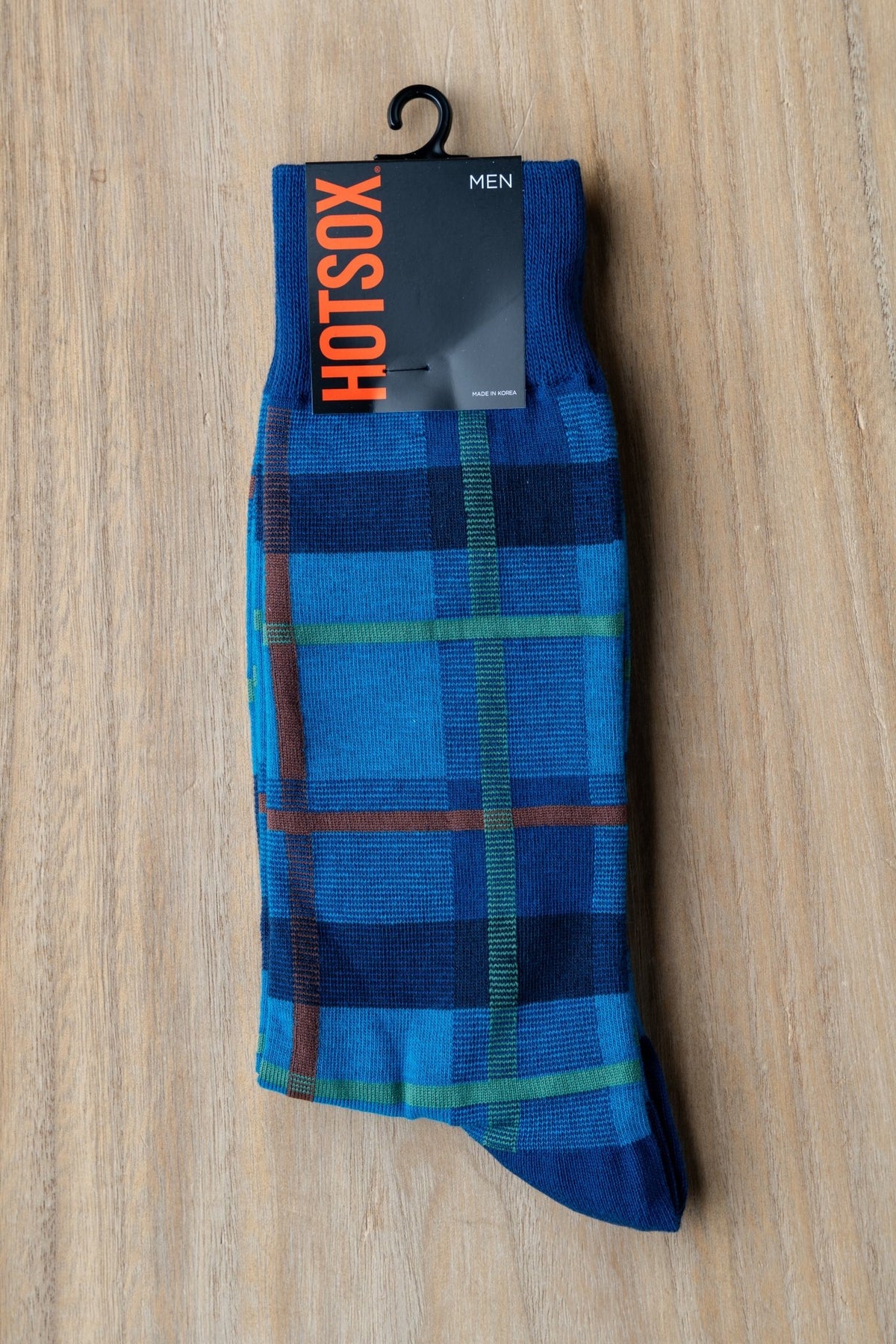 HotSox plaid socks teal - Trendy Socks at Lush Fashion Lounge Boutique in Oklahoma City