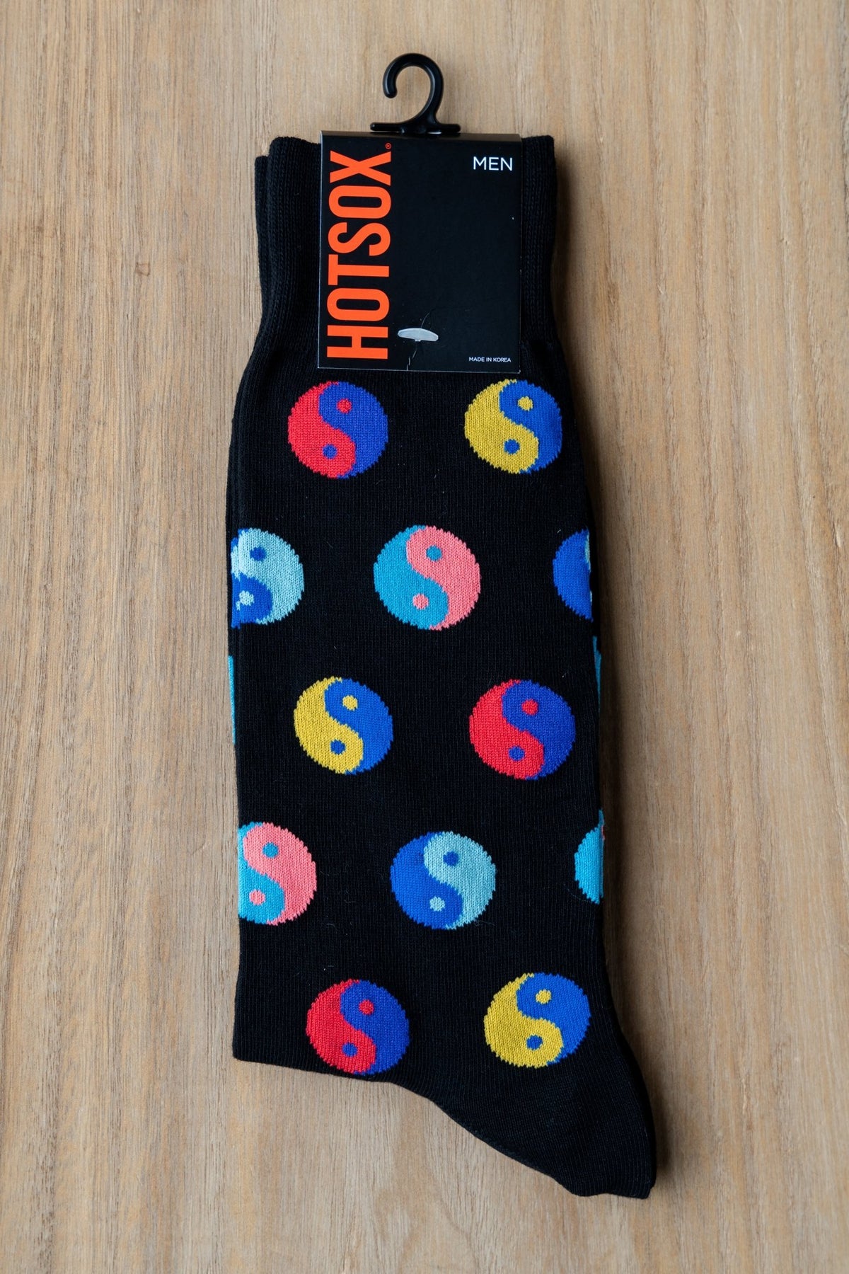 HotSox yin yang multi socks black - Trendy Socks at Lush Fashion Lounge Boutique in Oklahoma City