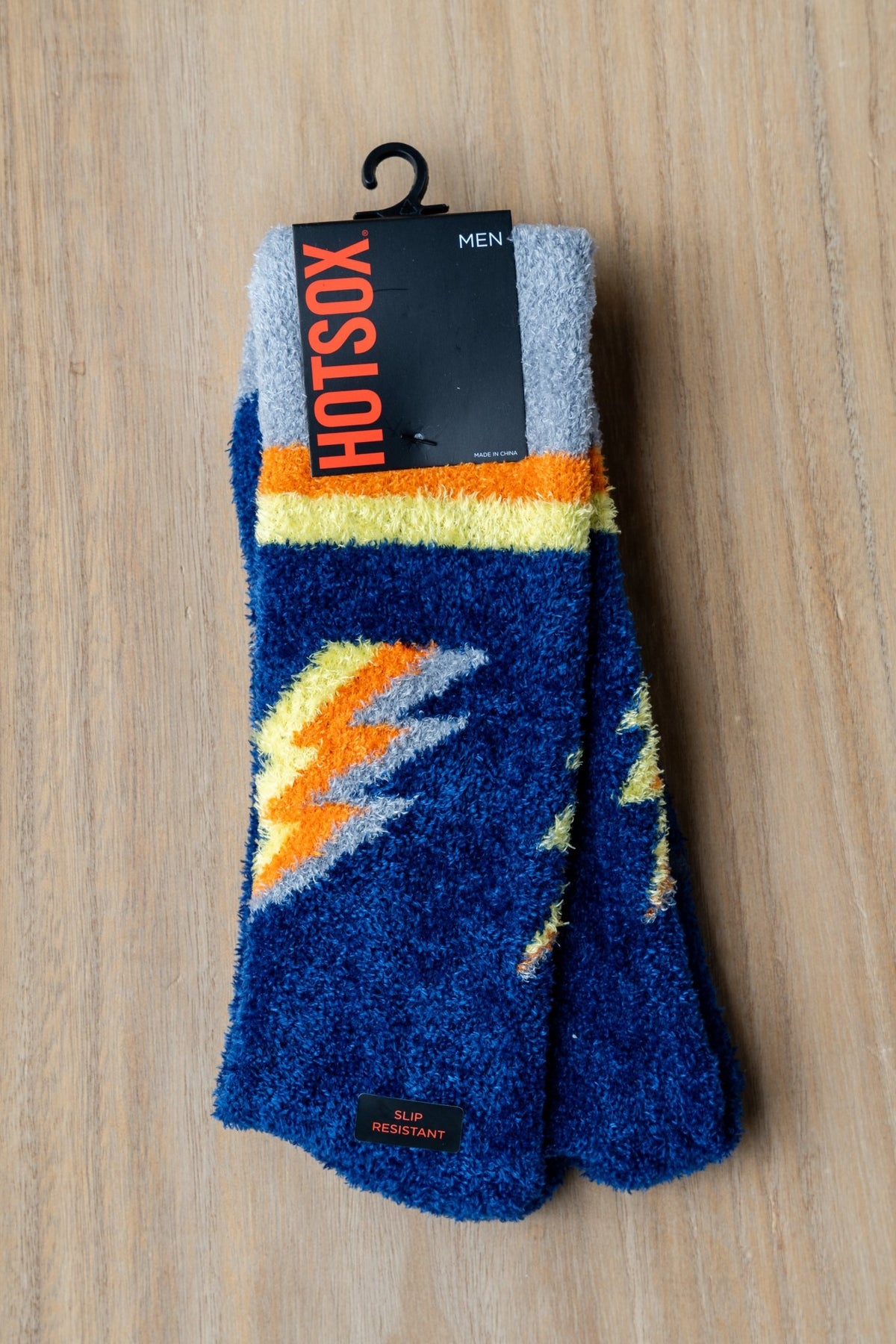 HotSox fuzzy bolt socks navy - Trendy Socks at Lush Fashion Lounge Boutique in Oklahoma City