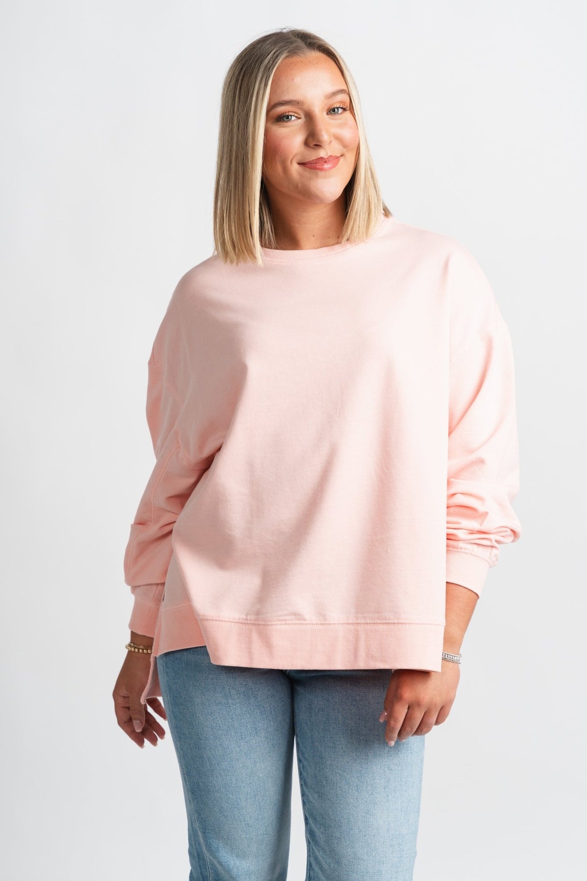 Z Supply modern weekender pink lemonade - Z Supply Top - Z Supply Tops, Dresses, Tanks, Tees, Cardigans, Joggers and Loungewear at Lush Fashion Lounge