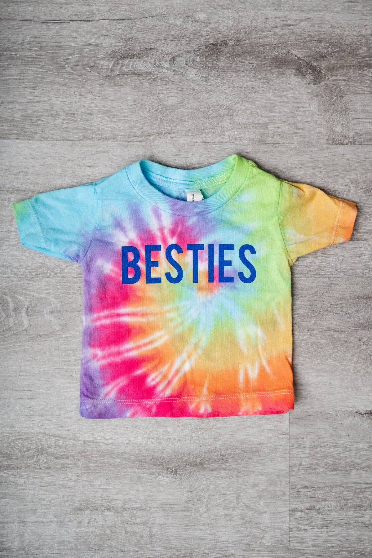 KIDS Besties tie dye t-shirt - Tie Dye T-shirts - Tie Dye Clothing at Lush Fashion Lounge Trendy Boutique in Oklahoma City