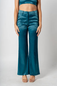 Satin wide leg pants emerald green | Lush Fashion Lounge: women's boutique pants, boutique women's pants, affordable boutique pants, women's fashion pants
