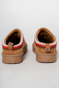 Zen stitched slippers cognac - Affordable shoes - Boutique Shoes at Lush Fashion Lounge Boutique in Oklahoma City