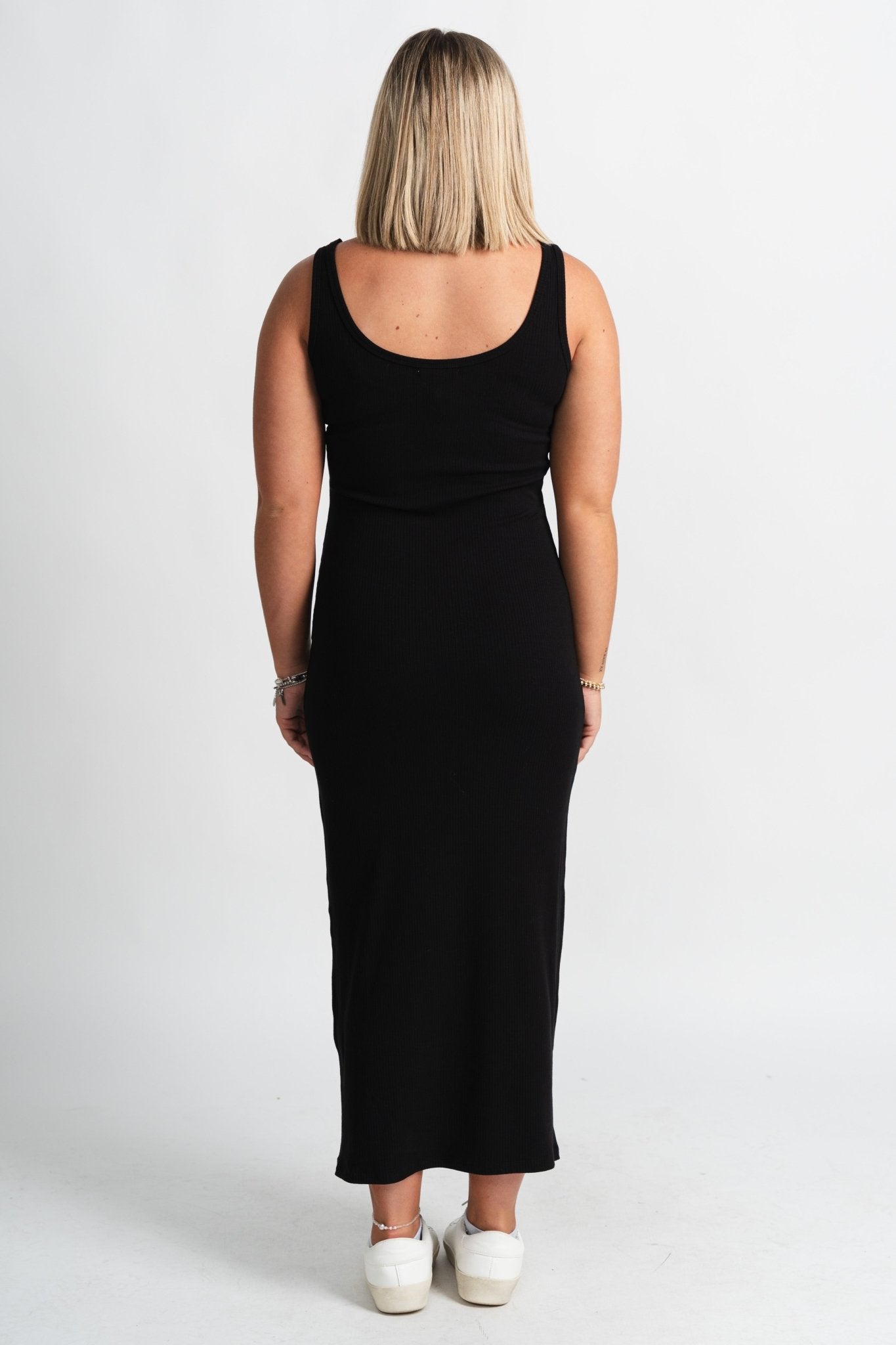 Z Supply Viviana midi dress black - Affordable dress - Boutique Dresses at Lush Fashion Lounge Boutique in Oklahoma City