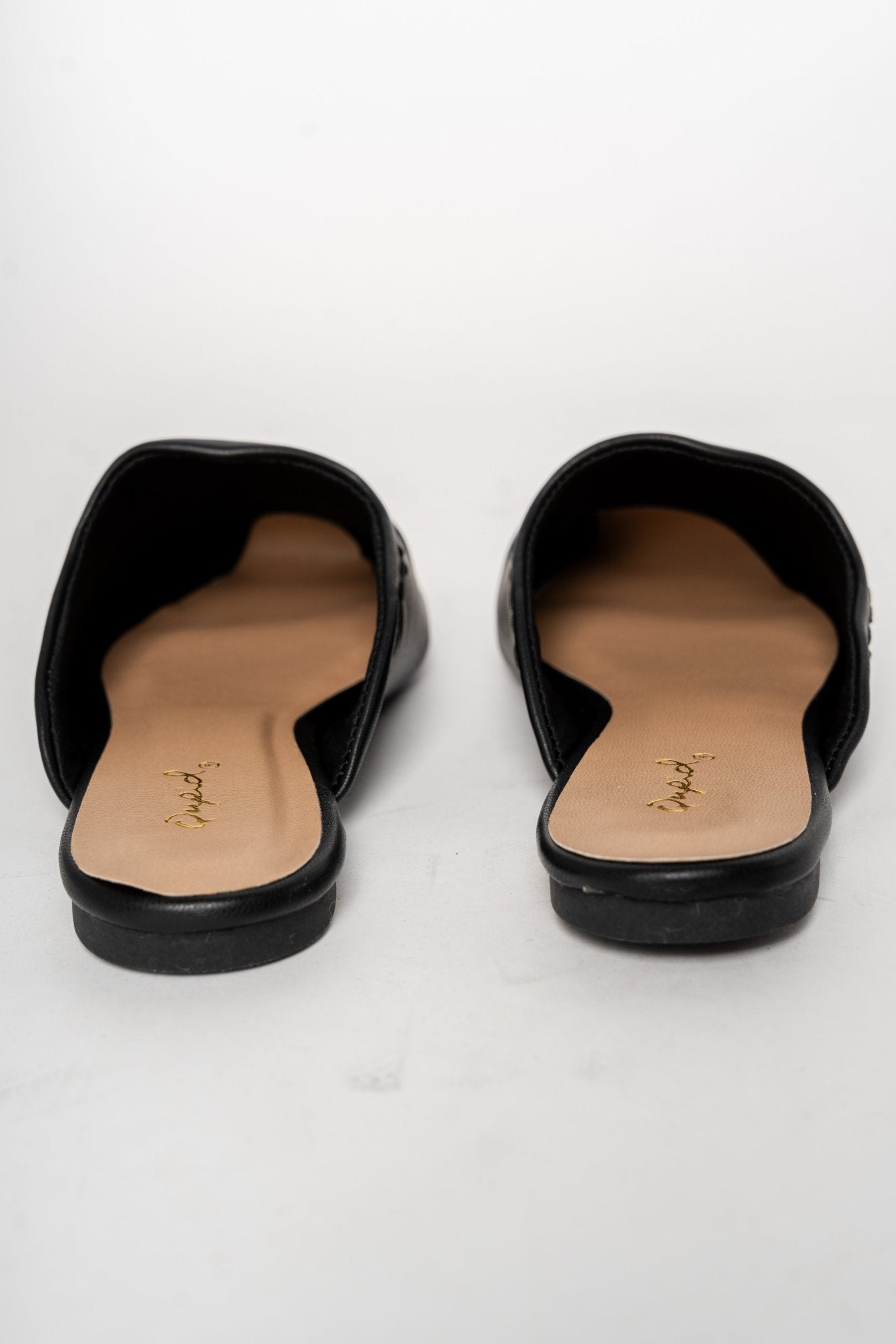 Swirl mule ballerina flat black - Affordable shoes - Boutique Shoes at Lush Fashion Lounge Boutique in Oklahoma City