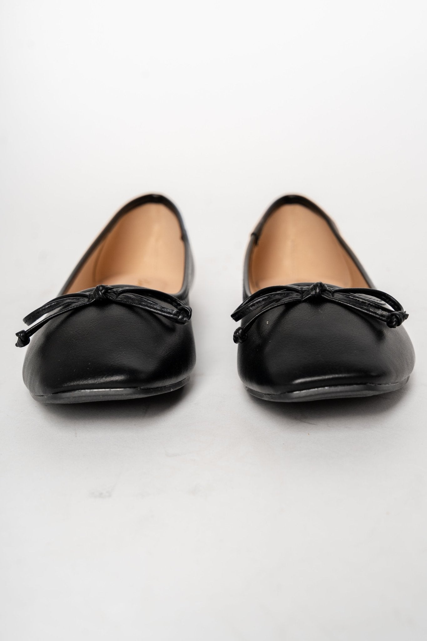 Tulin bow ballerina flats black - Trendy shoes - Fashion Shoes at Lush Fashion Lounge Boutique in Oklahoma City