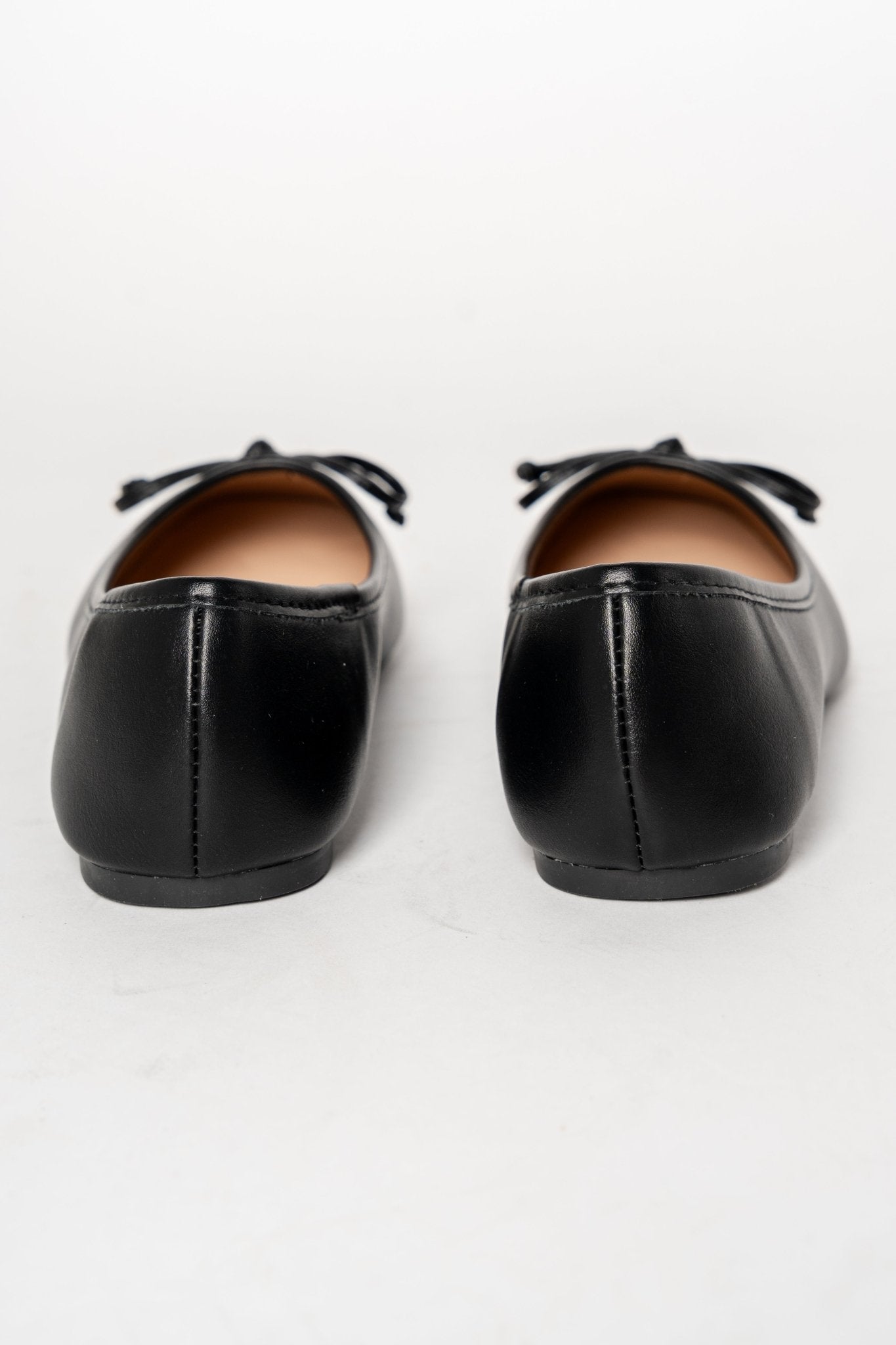 Tulin bow ballerina flats black - Affordable shoes - Boutique Shoes at Lush Fashion Lounge Boutique in Oklahoma City