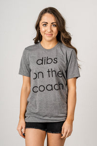 Dibs on the Coach unisex short sleeve t-shirt grey - Cute T-shirts - Funny T-Shirts at Lush Fashion Lounge Boutique in Oklahoma City