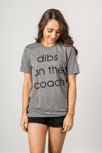 Dibs on the Coach unisex short sleeve t-shirt grey - Stylish T-shirts - Trendy Graphic T-Shirts and Tank Tops at Lush Fashion Lounge Boutique in Oklahoma City