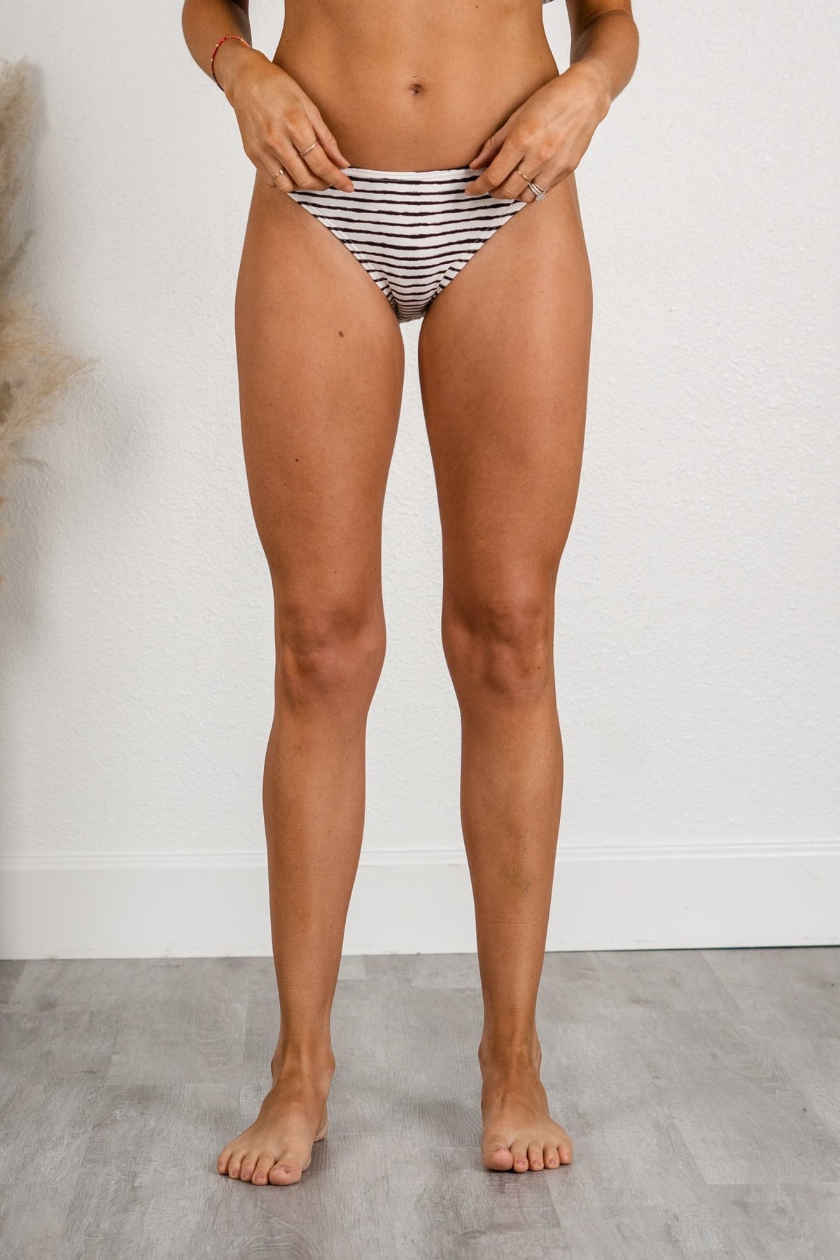 Stripe swim bottoms - Cute swimsuit - Trendy Swimsuits at Lush Fashion Lounge Boutique in Oklahoma City