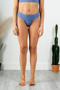 Strappy swim bottom blue - Cute swimsuit - Trendy Swimsuits at Lush Fashion Lounge Boutique in Oklahoma City
