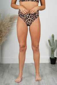 Leopard print swim bottom - Cute swimsuit - Trendy Swimsuits at Lush Fashion Lounge Boutique in Oklahoma City