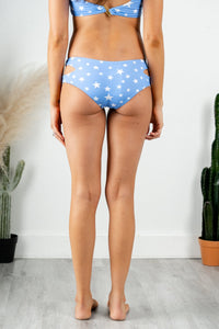 Star printed swim bottoms baby blue - Unique swimsuit - Stylish Swimsuits at Lush Fashion Lounge Boutique in Oklahoma City