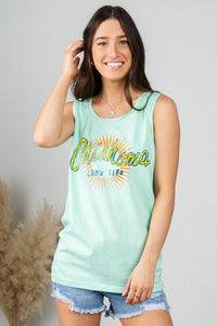 Lake life comfort color tank top island reef - DayDreamer Graphic Band Tees at Lush Fashion Lounge Trendy Boutique in Oklahoma City
