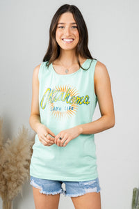 Lake life comfort color tank top island reef - DayDreamer Rock T-Shirts at Lush Fashion Lounge Trendy Boutique in Oklahoma City