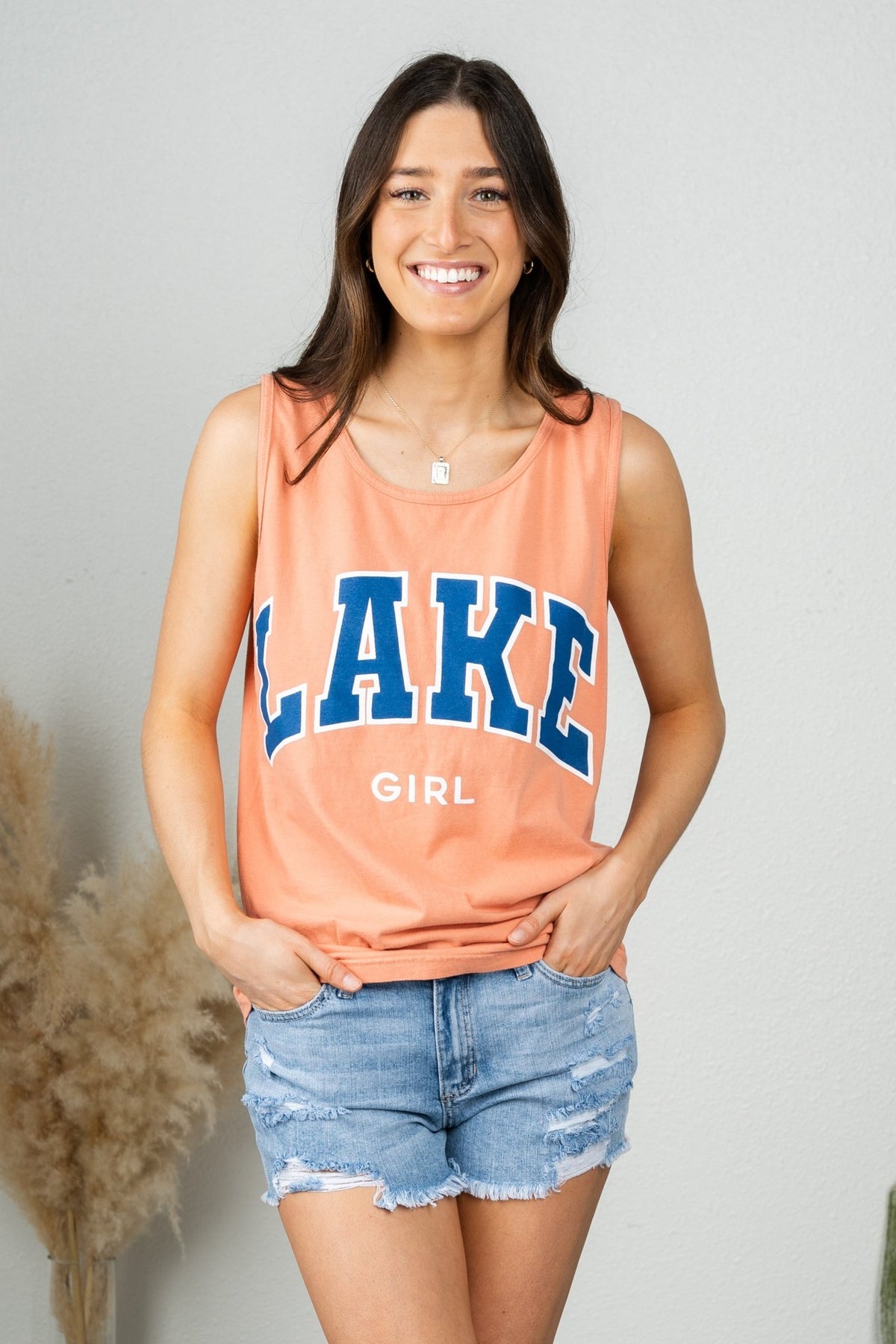 Lake girl gault comfort color tank top terra cotta - DayDreamer Graphic Band Tees at Lush Fashion Lounge Trendy Boutique in Oklahoma City