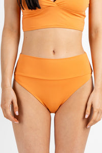 High waisted bikini bottoms tangerine - Cute swimwear - Trendy Swimsuits at Lush Fashion Lounge Boutique in Oklahoma City