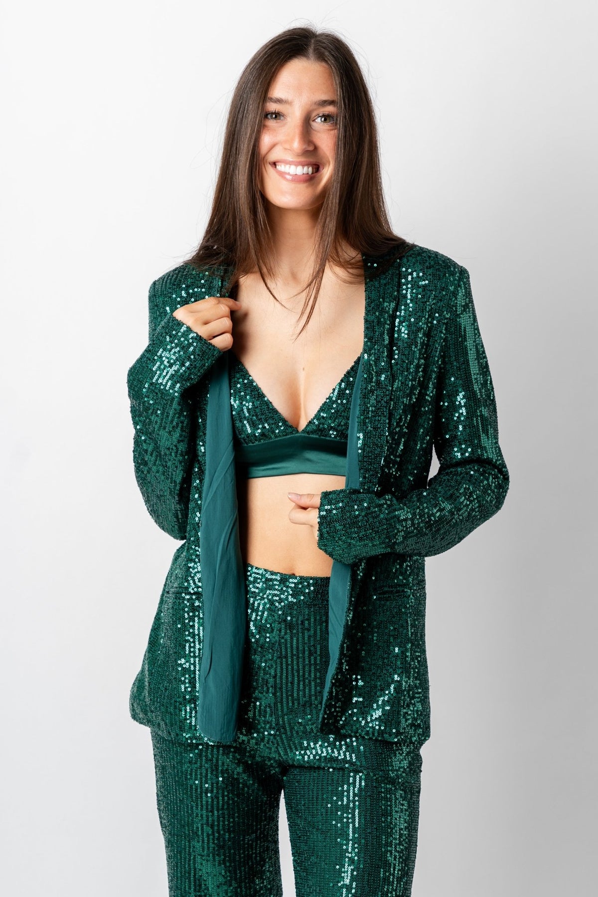 Sequin oversized blazer green – Trendy Jackets | Cute Fashion Blazers at Lush Fashion Lounge Boutique in Oklahoma City