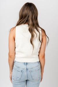 Bride knit tank top white - Fun Top - Stylish Bridal Graphic Tees at Lush Fashion Lounge Boutique in OKC