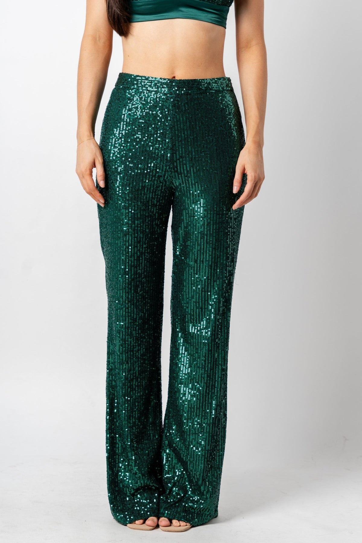 Sequin wide leg pants green | Lush Fashion Lounge: women's boutique pants, boutique women's pants, affordable boutique pants, women's fashion pants