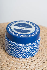 Capri blue printed travel tin volcano - Trendy Candles and Scents at Lush Fashion Lounge Boutique in Oklahoma City