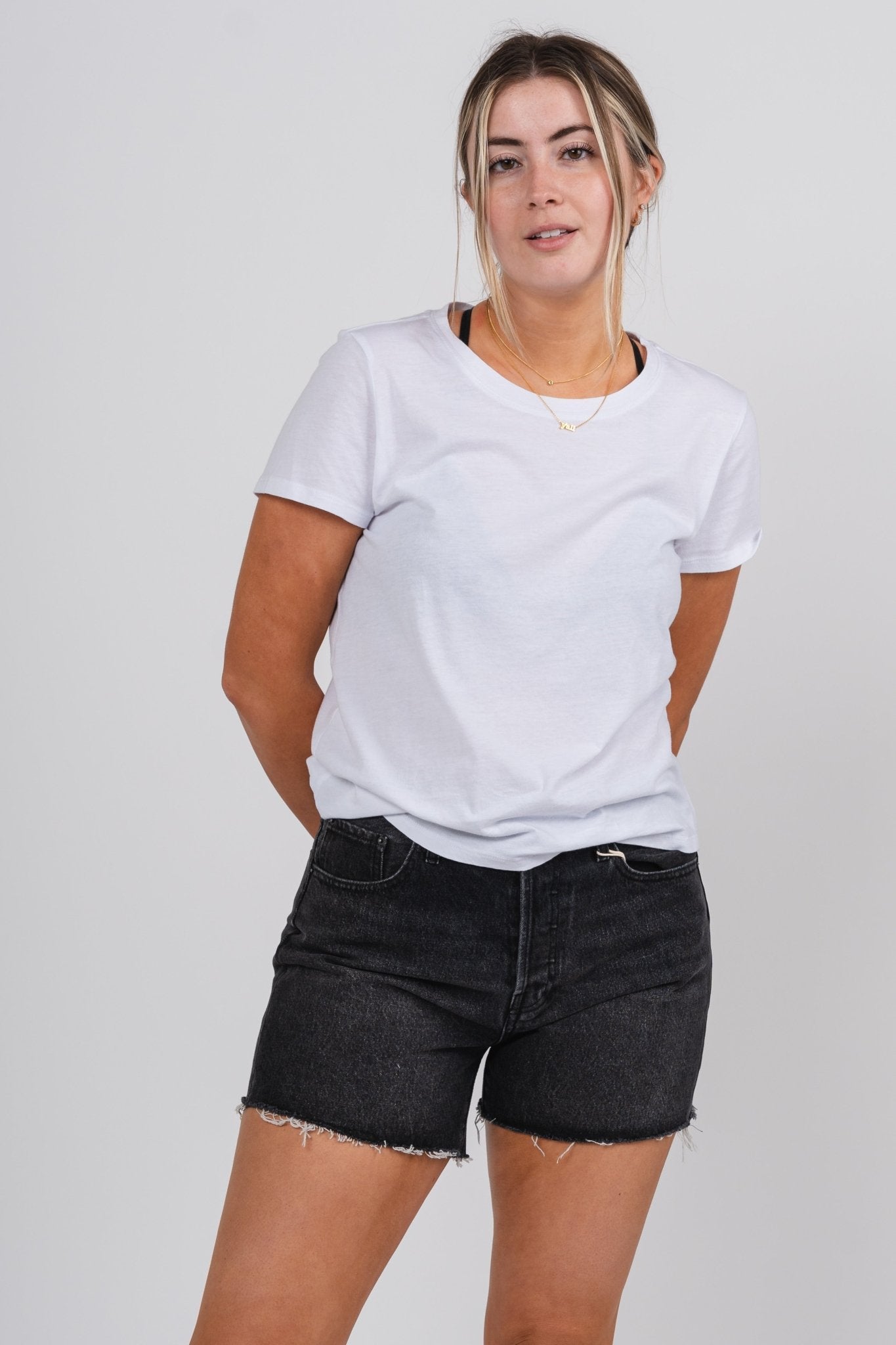 Z Supply everyday high rise denim shorts washed black - Stylish Shorts - Trendy Staycation Outfits at Lush Fashion Lounge Boutique in Oklahoma City