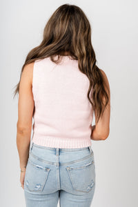 Bride knit tank top baby pink - Adorable Top - Unique Bridesmaid Ideas at Lush Fashion Lounge Boutique in Oklahoma