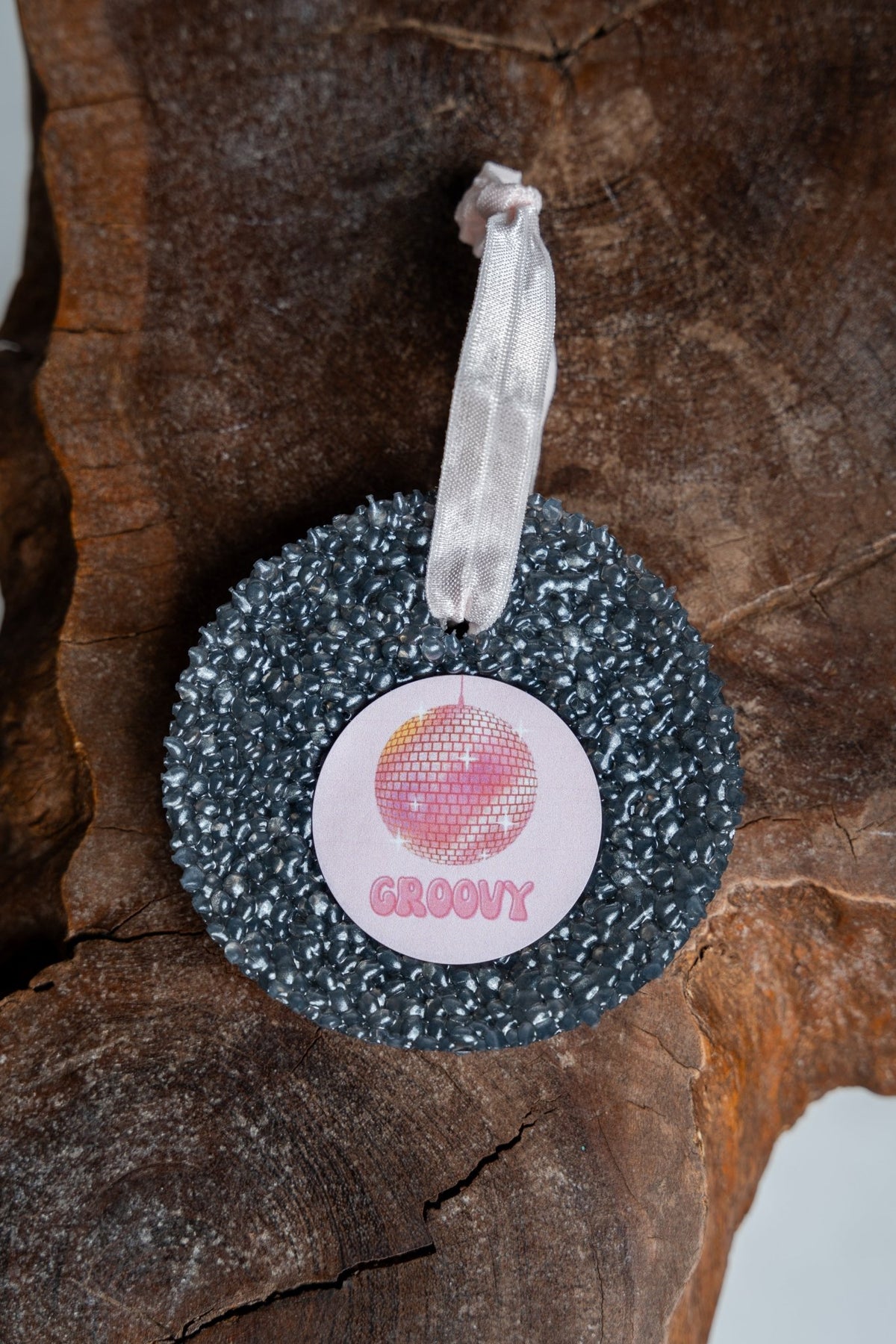 Groovy disco ball elastic black freshie urban cowboy - Trendy Candles and Scents at Lush Fashion Lounge Boutique in Oklahoma City