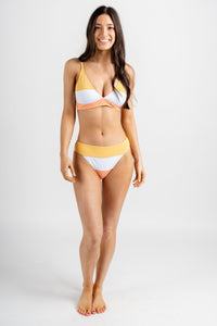Colorblock bikini top yellow/peach